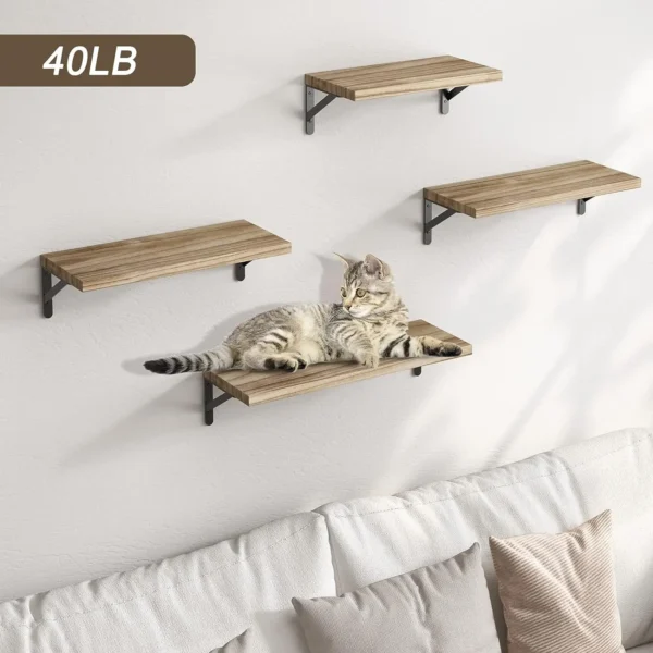 Wooden Wall Shelves Solid Wood Wall Hanging Floating Storage Shelf Bathroom Accessories Simple Design Shelves Supplies - Image 2