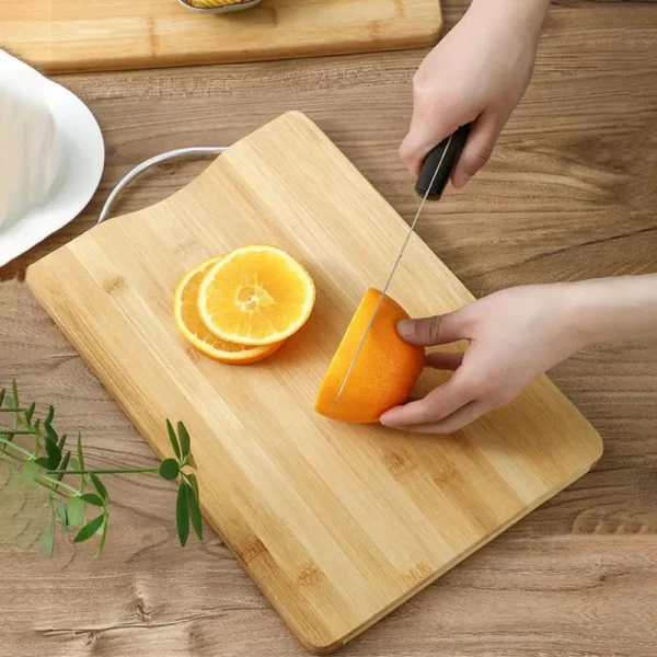 Wooden Cutting Board with Handle Kitchen Household Serving Board Wooden Cheese Board Charcuterie Board for Bread Fruit Plates - Image 14