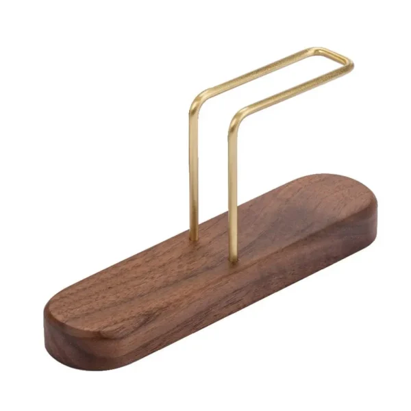 Walnut Filter Paper Rack Holder Coffee Accessories Stand Capacity Of 60 Pcs Paper Storage For Fan Shape V Shape - Image 7