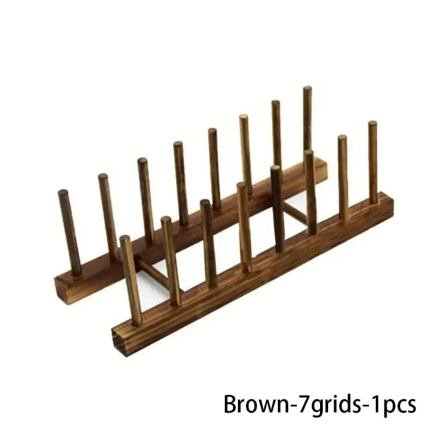 Multifunction Wooden Stand Rack Kitchen Dish Lid Drain Holder Organizer  Kitchen Sundries Rack Cups Shelf Table Book Display - Image 14