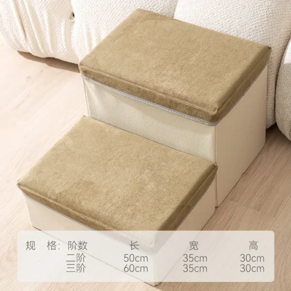 Pet Stairs Removable Non Slip Dog Bed Steps Washable Ladder Mats for Elderly Small Dogs Bedside Sofa Ladders Portable Pet Ramp - Image 13