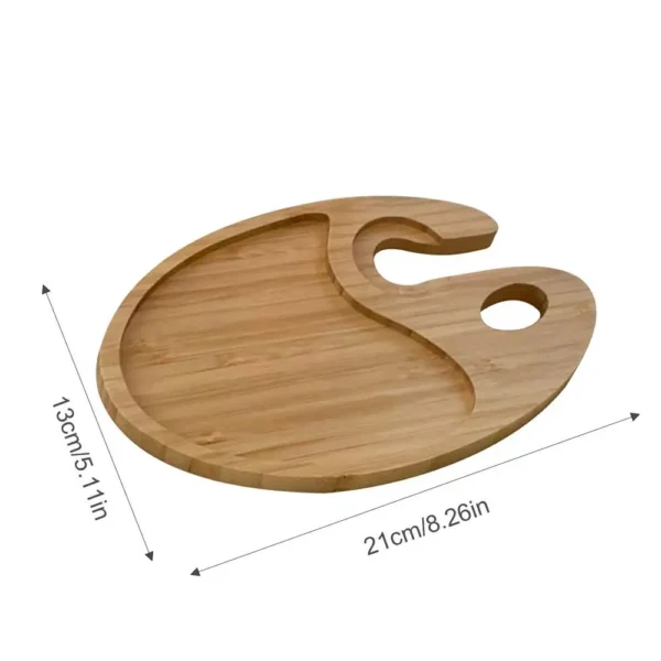 Wine Appetizer Plates Small Cheese Board Cocktail Plates with Glass Holder 8.5X5.25Inch Pine Wood Buffet Plates Small Cheese - Image 13