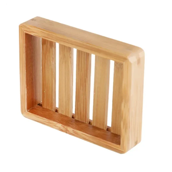 Portable Wooden Natural Bamboo Soap Dishes Tray Holder Storage Soap Rack Plate Container Bathroom Accessories  Storage Organizer - Image 7
