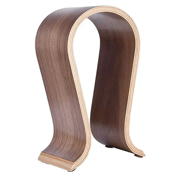 Wooden Headphones Headset Holder Hanger Desk Headset Display Shelf Rack, for Almost All On-Ear Headphones - Image 3